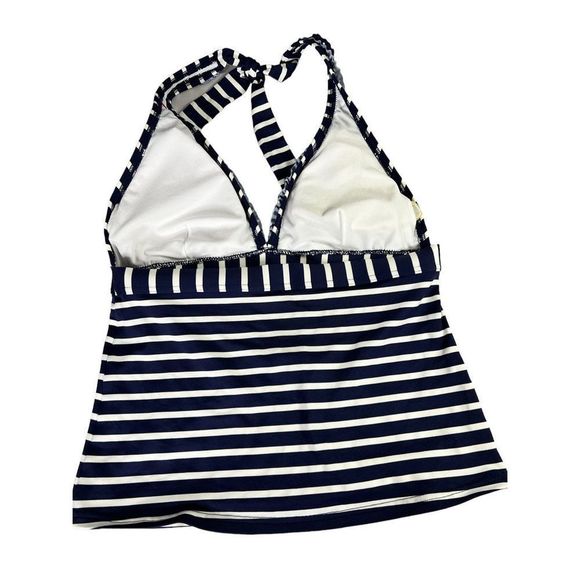 Boden blue and white striped swim top sz 6 - Picture 3 of 4